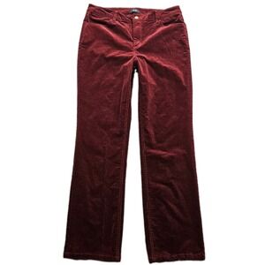 Jones NY Corduroy Pants Womens 32x30 Burgundy Red Mid Rise‎ Straight Fine Wale